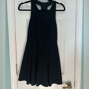 Mini black strappy dress